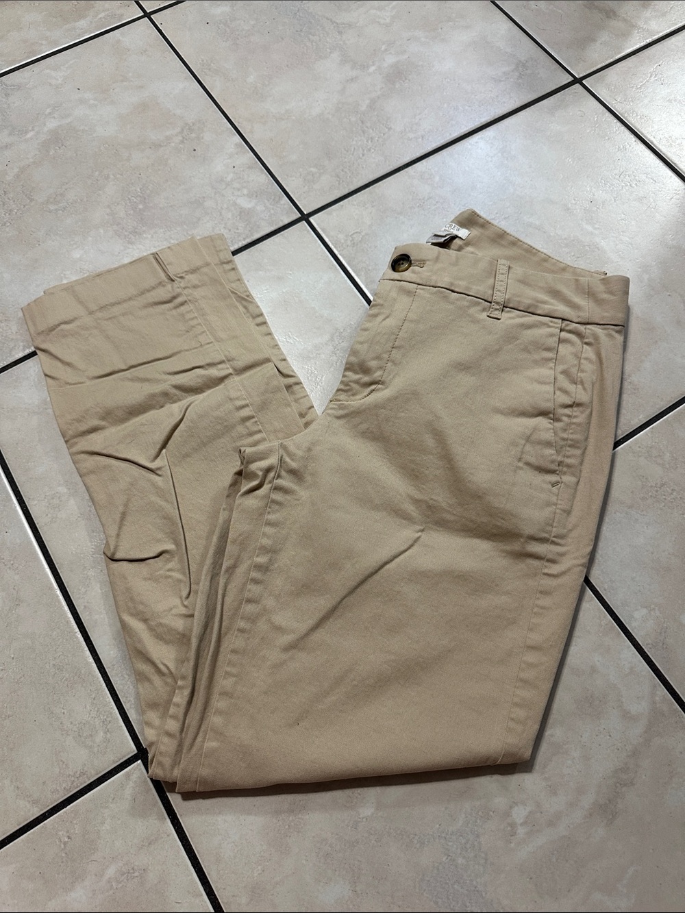 J. Crew Women's Straight Leg Chino Pants in Beige